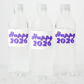 Happy 2026 waterfles etiket (Flessen)