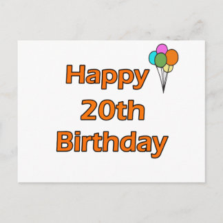 Happy 20th Birthday Briefkaart