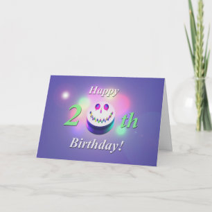 Happy 20th Birthday Cake Kaart