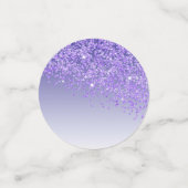 Happy 20th Birthday Chic Falling Paarse Glitter Confetti (Kleine voorkant)