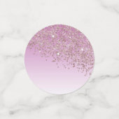 Happy 20th Birthday Chic Falling Roos Gold Glitter Confetti (Kleine voorkant)