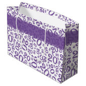 Happy 20th Birthday Paars Random Number Pattern Groot Cadeauzakje (Achterkant Gekanteld)