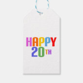 Happy 20th cadeaulabel (Voorkant)