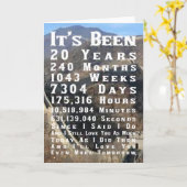 Happy 20th China Bruiloft Jubileum Kaart (Gele Bloem)