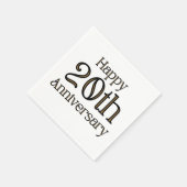 Happy 20th Jubileum 3 Ply Napkins Servet (Hoek)