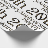 Happy 20th Jubileum-pakpapier Cadeaupapier (Hoek)