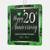 Happy 20th Wedding Jubileum foto Keramisch Ornament (Links)