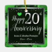 Happy 20th Wedding Jubileum foto Keramisch Ornament (Voorkant)