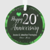 Happy 20th Wedding Jubileum Ornament (achterkant)