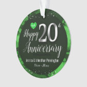 Happy 20th Wedding Jubileum Ornament (voorkant)