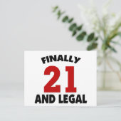 Happy 21-dag briefkaart (Staand voorkant)