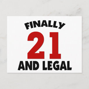 Happy 21-dag briefkaart