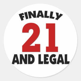 Happy 21-dag ronde sticker