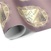 "Happy 21st Anniversary" Brass Cadeaupapier (Rol Hoek)