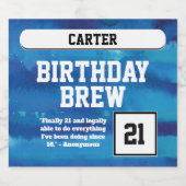 Happy 21st Birthday Brew Bier Etiket (Enkel label)