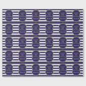 Happy 21st Birthday Gold Glitter en Navy Blue Cadeaupapier (Vlak)