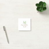 Happy 21st Birthday green add name monogram brown  Post-it® Notes (Kantoor)