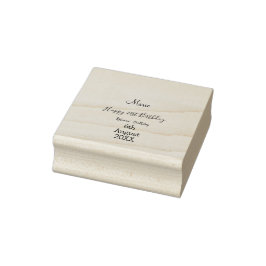 Happy 21st Birthday green add name monogram brown  Rubberstempel