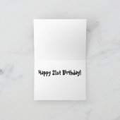 Happy 21st Birthday Kaart (Binnen)