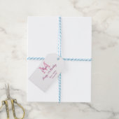 Happy 21st Birthday roze voeg naam monogram modern Cadeaulabel (Met Touw)