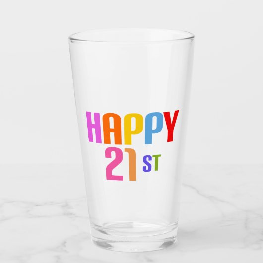 Happy 21st glas (Voorkant)
