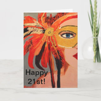 Happy 21st Sassy Lady Verjaardag Kaart