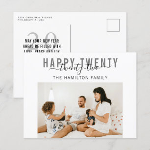 Happy 22 2 Typography Photo Holiday Briefkaart