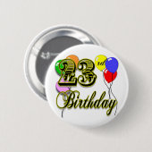 Happy 23rd Birthday Merchandise Ronde Button 5,7 Cm (Voorkant /achterkant)