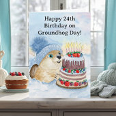  Happy 24th Groundhog Day Birthday  Kaart