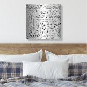 Happy 25e Jubileum Word Art Graphic Canvas Afdruk (Insitu (Slaapkamer))