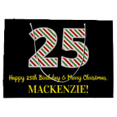 Happy 25th Birthday & Merry Kerstmis, aangepaste n Groot Cadeauzakje (Achterkant)