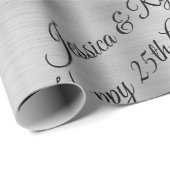 Happy 25th Jubileum DIY Names/Year Black Script Cadeaupapier (Rol Hoek)
