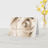 Happy 25th Jubileum roos kaart (Gele Bloem)