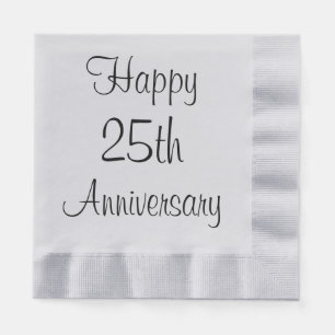 Happy 25th jubileum servetten