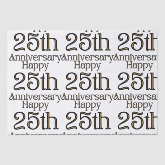 Happy 25th Jubileum Tissuepapier (Voorkant)
