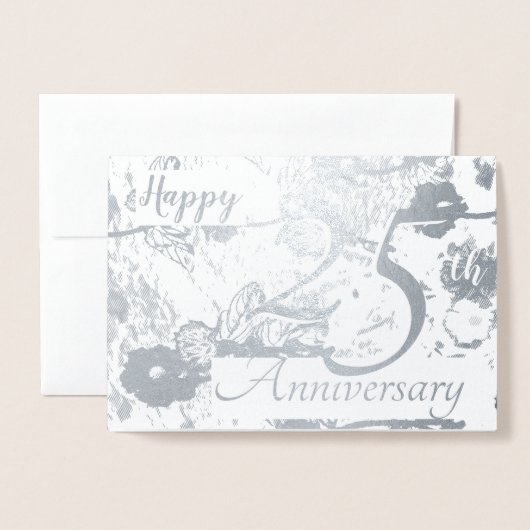 Happy 25th Silver Wedding Jubileum Blank Kaart (Voorkant met envelop)