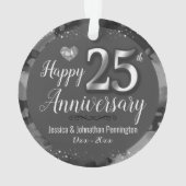 Happy 25th Wedding Jubileum Ornament (achterkant)