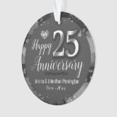 Happy 25th Wedding Jubileum Ornament (voorkant)