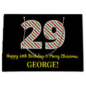 Happy 29th Birthday & Merry Kerstmis, aangepaste n Groot Cadeauzakje (Voorkant)