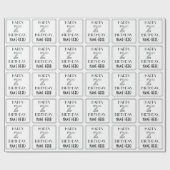 HAPPY 2DE BIRTHDAY; Art Deco Style; aangepaste naa Cadeaupapier (Vlak)