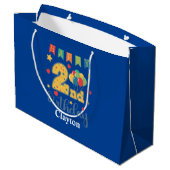 Happy 2e anniversaire grand sac cadeau (Dos Angle)