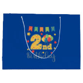 Happy 2e anniversaire grand sac cadeau (Dos)