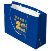 Happy 2e anniversaire grand sac cadeau (Dos Angle)