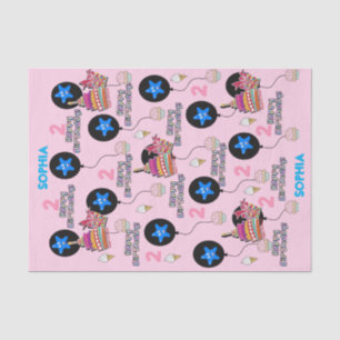 Happy 2e verjaardag Weefselpapier #2 Roze Tissuepapier