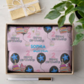 Happy 2e verjaardag Weefselpapier #2 Roze Tissuepapier (Geschenk)