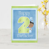 Happy 2e verjaardag Wenskaart Design 2 Kaart (Gele Bloem)