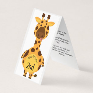 Happy 2nd Birthday - Kaart voor kinderen