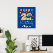 Happy 2nd Birthday Poster (Thuiskantoor)