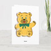 Happy 2nd Birthday Teddy Bear Kaart (Achterkant)