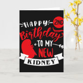 Happy 2nd Birthday To My New Kidney, Transplant An Kaart (Gele Bloem)